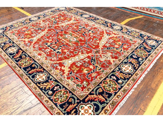 INDIAN PLUSH HAND KNOTTED WOOL 8' X 10'