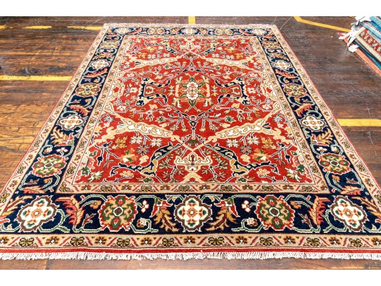 INDIAN PLUSH HAND KNOTTED WOOL 8' X 10'