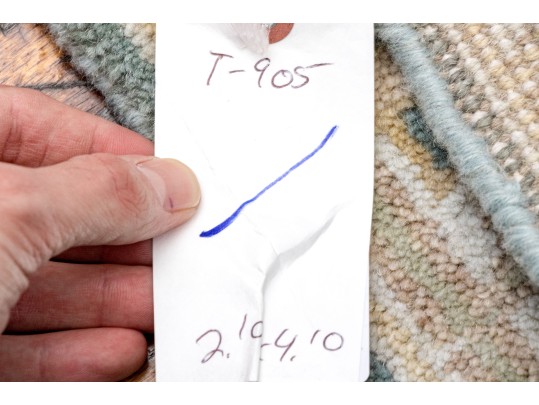 Hand-Knotted Wool Indo-Oushak Scatter Carpet (2'-10