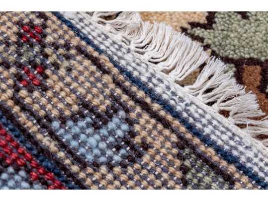 A Beautiful Indo-heriz Pattern Hand Knotted Wool Room Size Carpet, 8' X 10', New