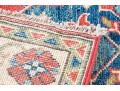 Hand-Knotted Wool Pakistan Kazak Accent Carpet 3'-4
