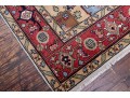 A Beautiful Indo-heriz Pattern Hand Knotted Wool Room Size Carpet, 8' X 10', New