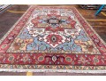 A Beautiful Indo-heriz Pattern Hand Knotted Wool Room Size Carpet, 8' X 10', New