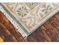 Hand-Knotted Wool Indo-Oushak Scatter Carpet (2'-10