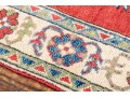 Hand-Knotted Wool Pakistan Kazak Accent Carpet 3'-4