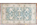 Hand-Knotted Wool Indo-Oushak Scatter Carpet (2'-10
