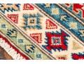 Hand Knotted Wool Pakistan Kazak Room Accent Carpet, 2'-7