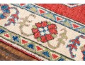 Hand-Knotted Wool Pakistan Kazak Accent Carpet 3'-4