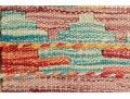 Vibrant Hand Woven Wool Kilim Scatter Mat, 2'-2