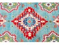 Hand Knotted Wool Pakistan Kazak Room Size Carpet, 6'-6