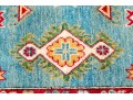 Hand Knotted Wool Pakistan Kazak Room Size Carpet, 6'-6