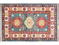 Hand Knotted Wool Pakistan Kazak Room Accent Carpet, 2'-8