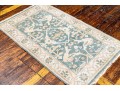 Hand-Knotted Wool Indo-Oushak Scatter Carpet (2'-10