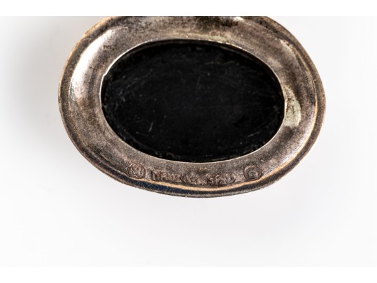 Collection Of Sterling Silver And Onyx Motif Jewelry Pieces