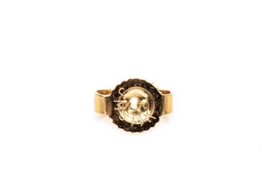 14k Yellow Gold Classic 8.25 Mm Black Onyx Ball Stud Earrings