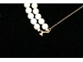 Lovely Double Strand Cultured 5.75 Mm Pearl Bracelet With An Amethyst Clasp