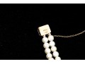 Lovely Double Strand Cultured 5.75 Mm Pearl Bracelet With An Amethyst Clasp
