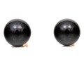 14k Yellow Gold Classic 8.25 Mm Black Onyx Ball Stud Earrings