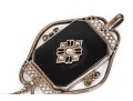 Collection Of Sterling Silver And Onyx Motif Jewelry Pieces