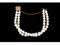 Lovely Double Strand Cultured 5.75 Mm Pearl Bracelet With An Amethyst Clasp