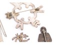 Collection Of Eclectic Sterling Coin, Silver Plate And Gold Filled Necklaces And Brooches