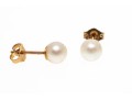 14k Yellow Gold Classic 5.75 Mm Cultured Pearl Stud Earrings