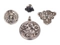 Collection Of Sterling Silver Art Nouveau Motif Jewelry Pieces
