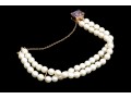 Lovely Double Strand Cultured 5.75 Mm Pearl Bracelet With An Amethyst Clasp