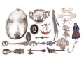 Collection Of Eclectic Sterling Coin, Silver Plate And Gold Filled Necklaces And Brooches