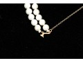 Lovely Double Strand Cultured 5.75 Mm Pearl Bracelet With An Amethyst Clasp