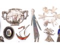 Collection Of Eclectic Sterling Coin, Silver Plate And Gold Filled Necklaces And Brooches