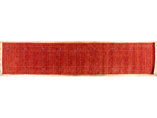 Hand Woven Wool Gabbeh Lori Runner, 11'-10