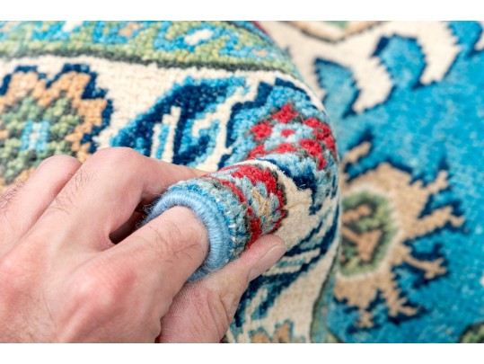 Hand Knotted Wool Pakistan Kazak, 4’ X 2'-10