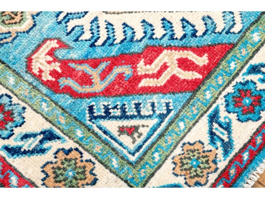 Hand Knotted Wool Pakistan Kazak, 4’ X 2'-10