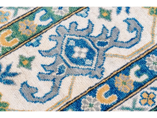 Hand Knotted Wool Kazak Room Size Carpet - 8' 4