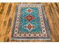 Hand-knotted Wool Kazak Carpet, 4' X 2'-7