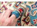 Hand-knotted Wool Kazak Carpet, 4' X 2'-7