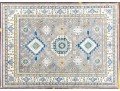 Hand Knotted Wool Kazak Room Size Carpet - 8' 4