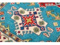 Hand-knotted Wool Kazak Carpet, 4' X 2'-7