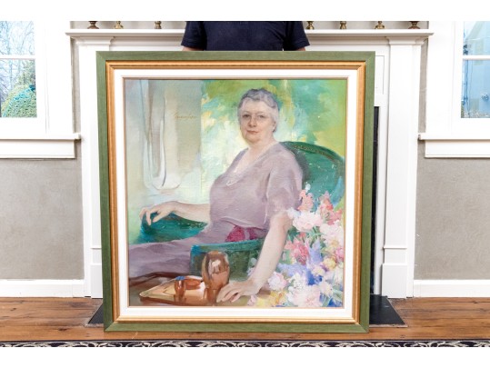 James Hamlin Gardner-Soper (American, 1877-1939) Oil On Canvas, Portrait Of Jessie Hilles Greenway