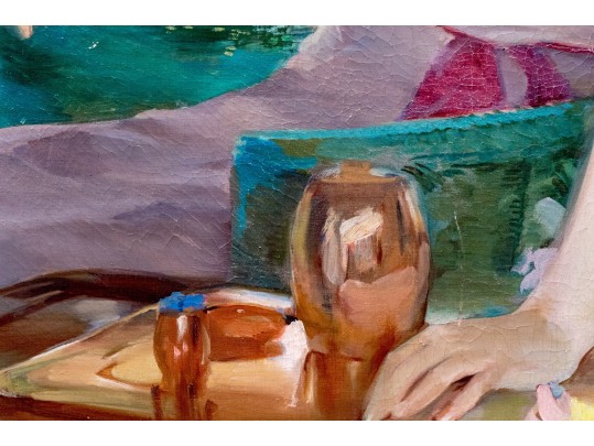 James Hamlin Gardner-Soper (American, 1877-1939) Oil On Canvas, Portrait Of Jessie Hilles Greenway