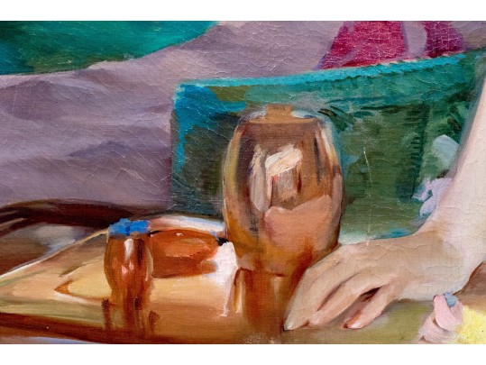 James Hamlin Gardner-Soper (American, 1877-1939) Oil On Canvas, Portrait Of Jessie Hilles Greenway