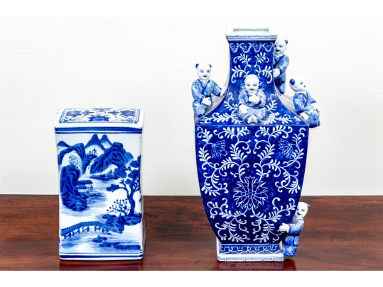 Decorative Chinese Blue And White Porcelain Lot
