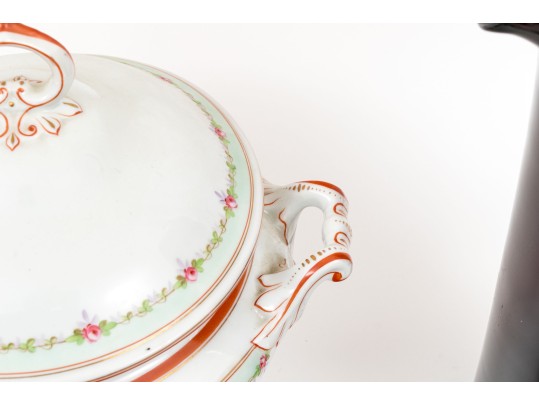 Assembled Collection Of Silver Plate, Ruby Glass And Ceramic Serving Wares