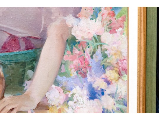 James Hamlin Gardner-Soper (American, 1877-1939) Oil On Canvas, Portrait Of Jessie Hilles Greenway