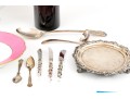 Assembled Collection Of Silver Plate, Ruby Glass And Ceramic Serving Wares