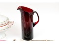 Assembled Collection Of Silver Plate, Ruby Glass And Ceramic Serving Wares