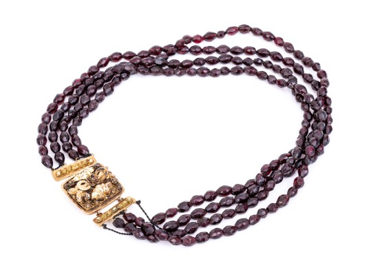 19th Century Dutch Multi-Strand Beaded Choker Necklace