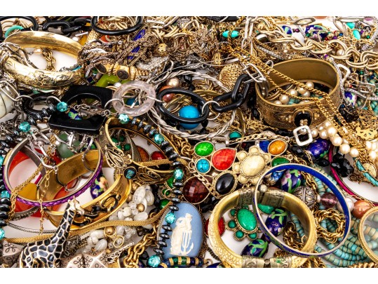Large Collection Of Assorted Fashion And Costume Jewelry Pieces