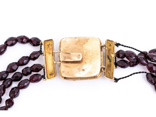 19th Century Dutch Multi-Strand Beaded Choker Necklace